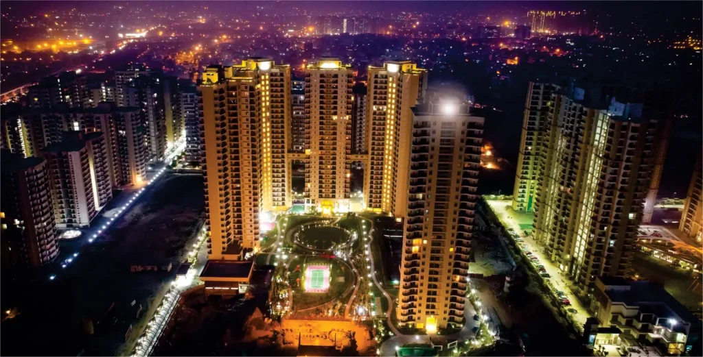Residential Areas in Noida Sector 75 Night View